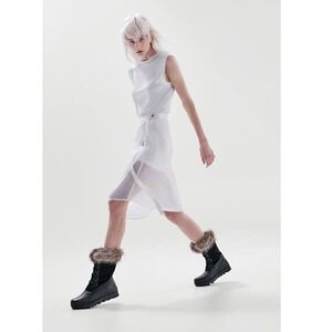 SOREL JOAN of‎ Arctic Next Faux Fur Waterproof Snow Boot, Black, Size 10, NWT